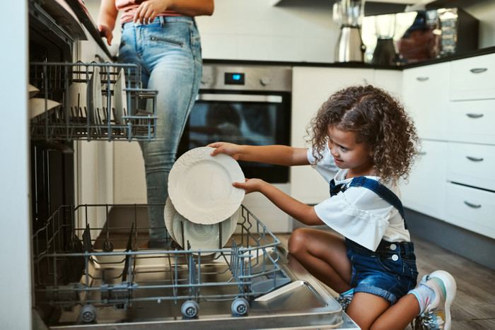 Family in a clean, healthy home